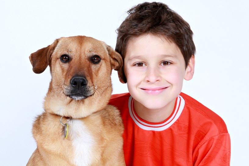 Boy with a dog
