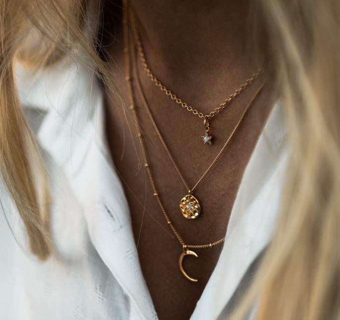 picture of a woman wearing necklace